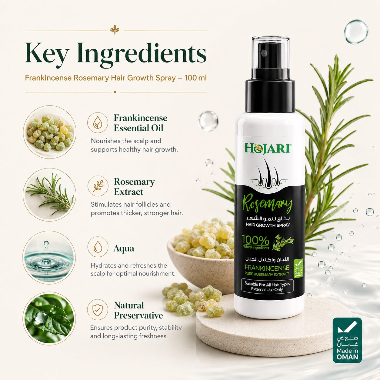 Frankincense Rosemary Hair Growth Spray